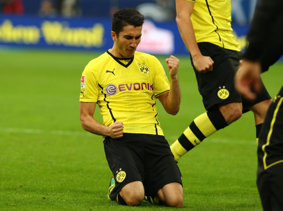 Sahin celebrates