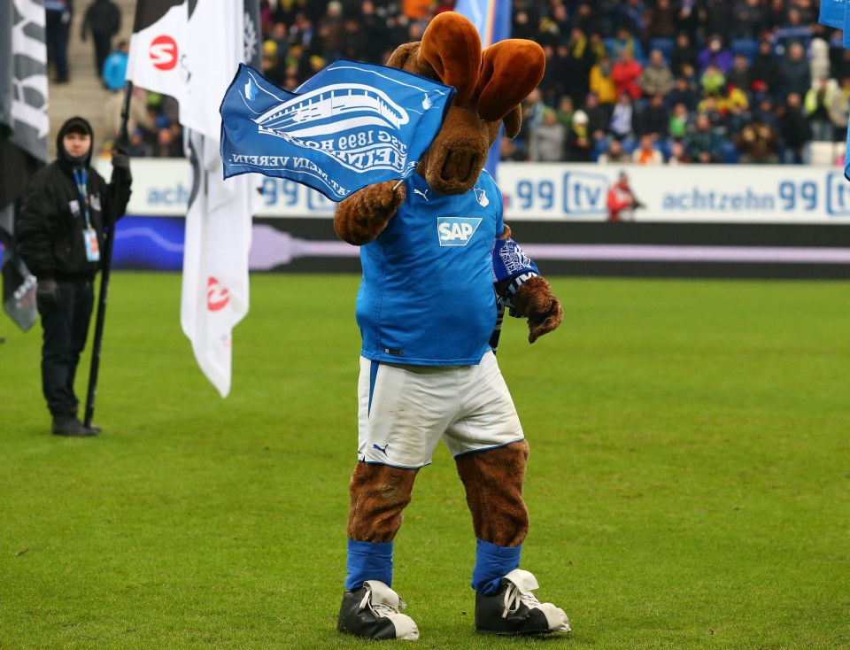 Hoffi, das Maskottchen vom Retortenklub TSG Hoffenheim