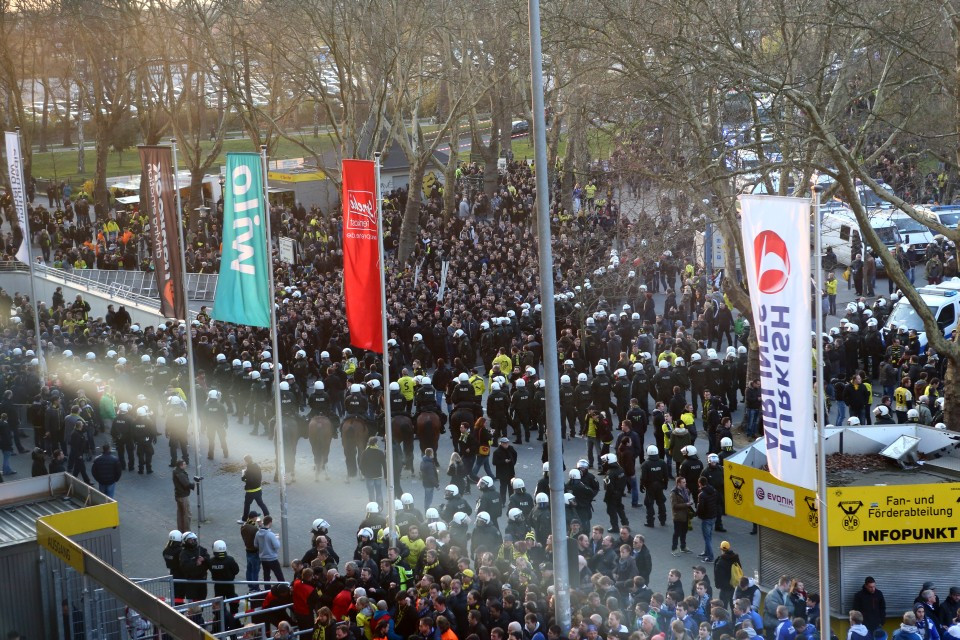 Situation vor der Nordtribüne