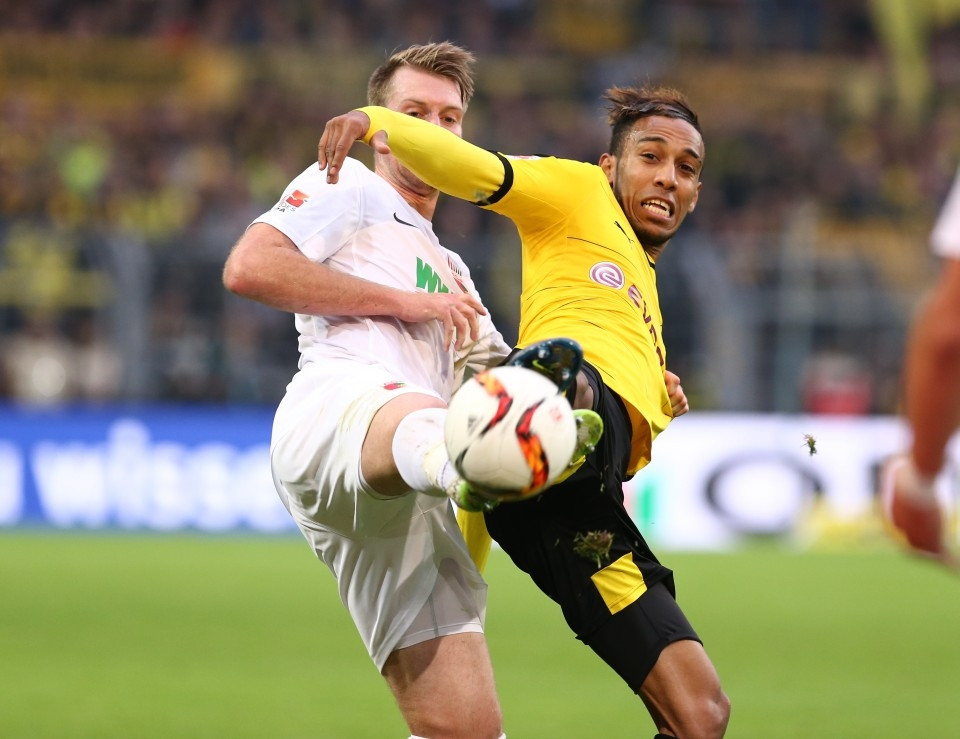 Auba against Augsburg